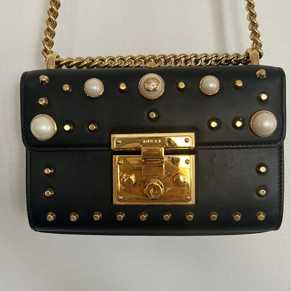 Gucci padlock pearl embellished bag - Picture 2 of 6
